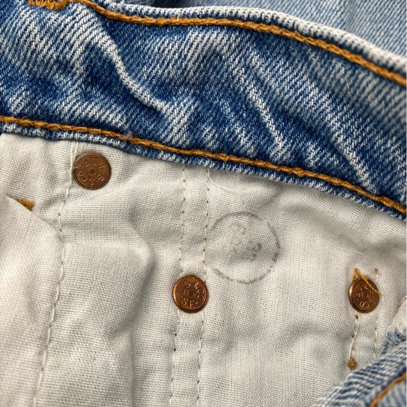 Vintage Levi’s 555 Slim Straight 80’s Mom Jeans Light Wash High Rise 25 - Picture 13 of 15